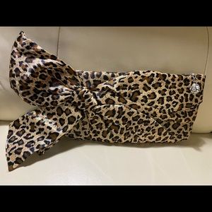 Steve Madden Leopard Print Clutch with bow detail